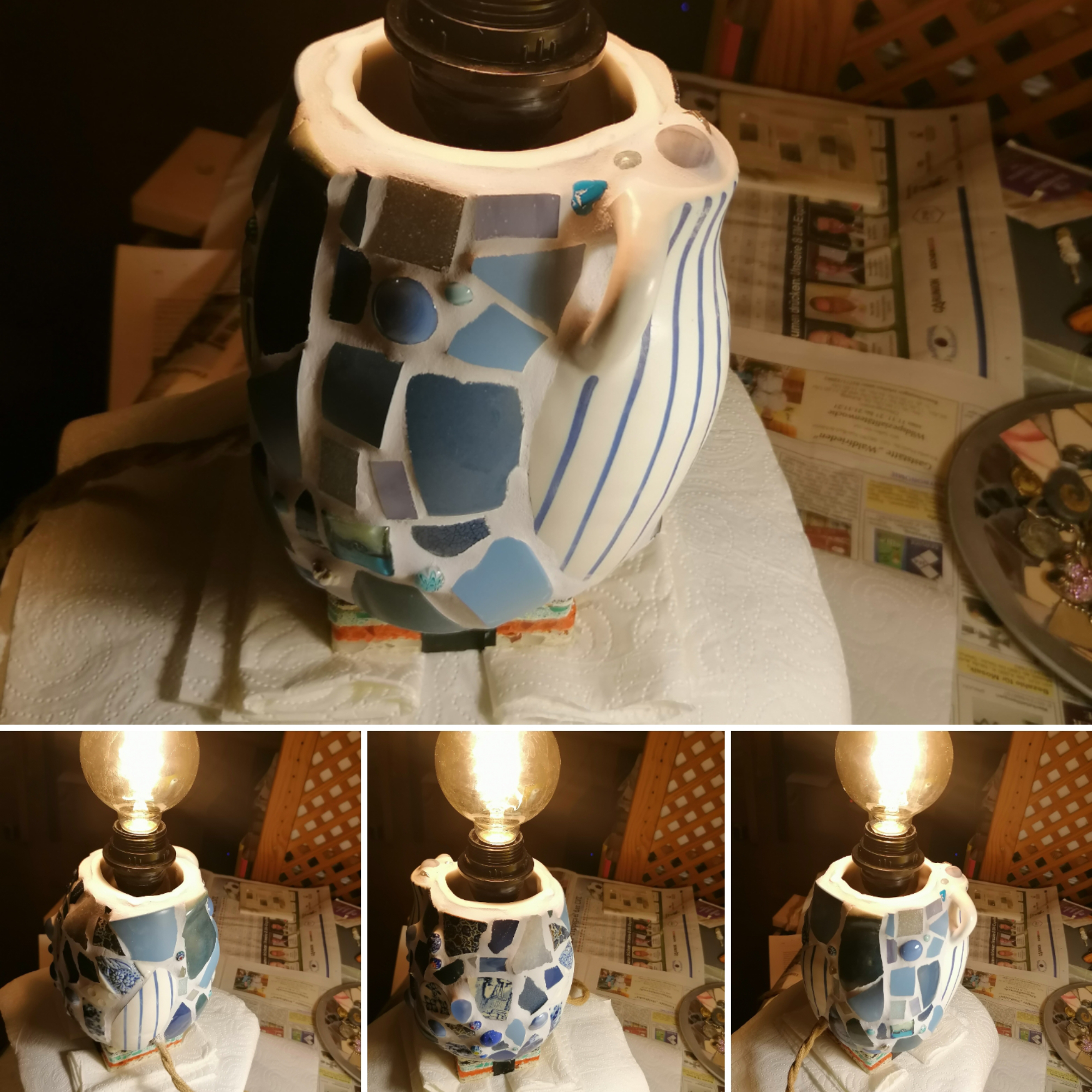 Eine Mosaiklampe für meinen Schreibtisch