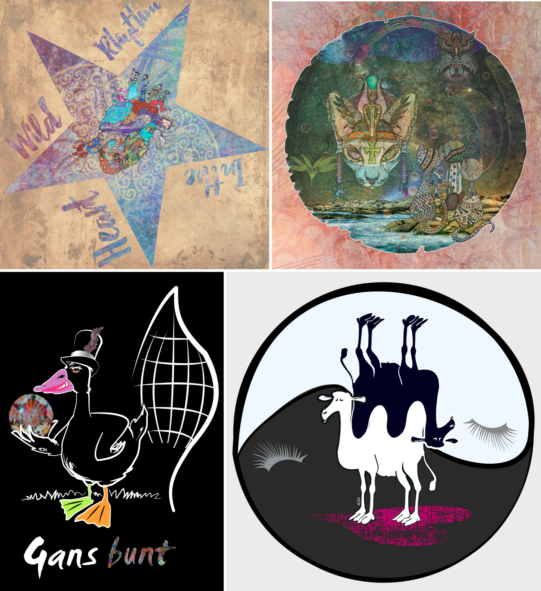 Wild Rhythm in the Heart, Gans Schwarz, Minx, Hell & Dunkel